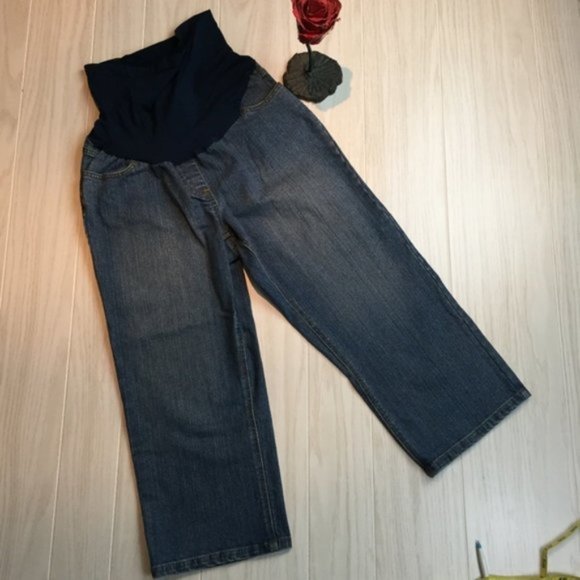 Motherhood Maternity jeans soft smooth stretchy long belly panel Medium 8 short - Picture 12 of 12